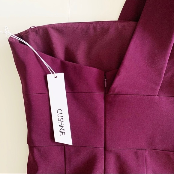 Cushnie Revolve Purple Scarf Fringe Mini Dress 0 New - Picture 7 of 9